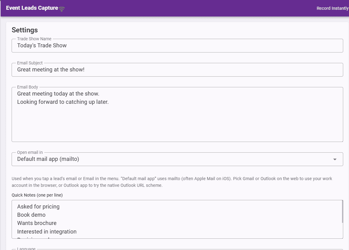 Pre Built Templates for Immediate Prospect Acknowledgement 